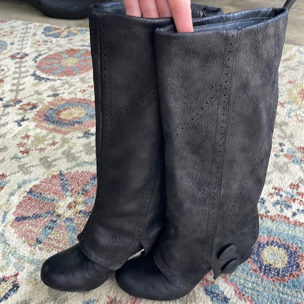 Size 6  Not Rated vegan leather boots